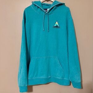 PATAGONIA Organic Cotton Graphic Sweatshirt Hoodie Pullover Teal Blue Men’s XL